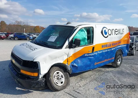 2025 Chevrolet Express Cargo Rwd 2500 Regular Wheelbase Wt from USA, damaged, VIN 1GCWGAF76S1156993